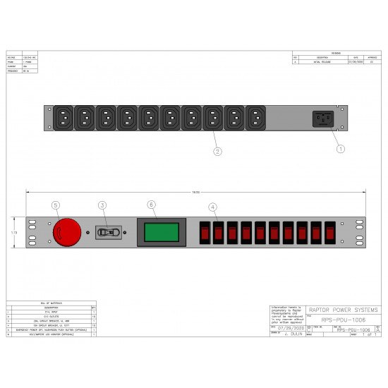 20A 1U PDU w/ C-13