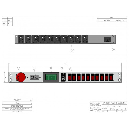 30A 1U PDU w/ C-13