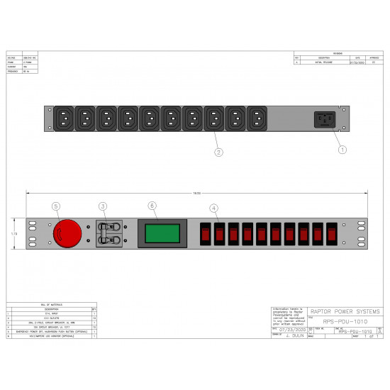 20A 1U PDU w/ C-13