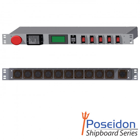 Shipboard 1U MIL SPEC PDU, 15A, 5015