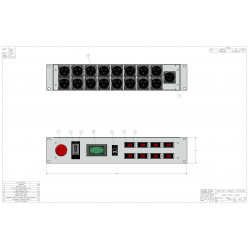 2U MIL SPEC PDU, 30A, 16 x MS3102E16-10S, TAA Compliant