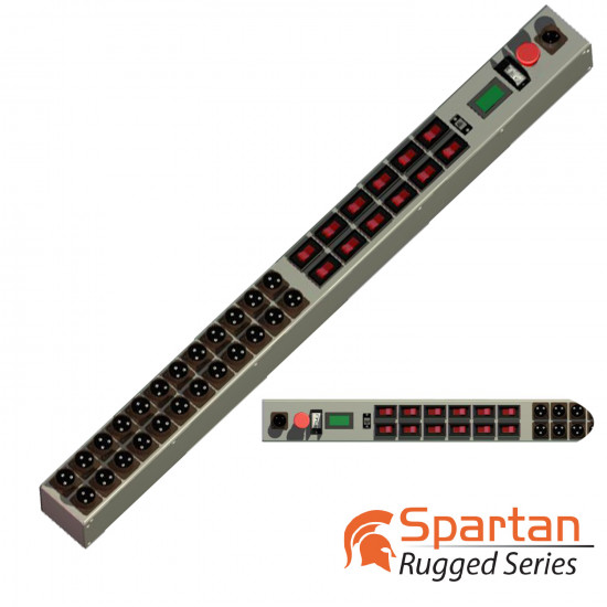 0U MIL SPEC PDU, 30A, 24 x MS3102E16-10S, TAA Compliant