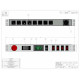 1U MIL SPEC PDU, 30A, 8 x 5-20R, TAA Compliant