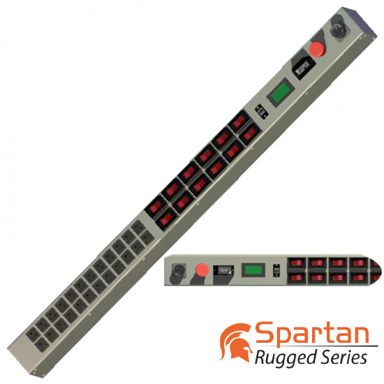 0U MIL SPEC PDU, 30A, 24 x MS3102E16-10S, TAA Compliant