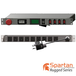 1U MIL SPEC PDU, 30A, L5-30P Input, 8 x 5-15R, TAA Compliant