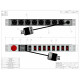 1U Shipboard PDU, 30A, L6-30P Input, 8 x MS3102E16-10S, TAA Compliant