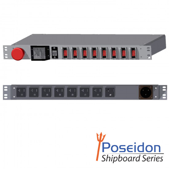 1U Shipboard PDU, 30A, 8 x 5-20R, TAA Compliant